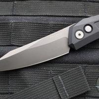 Protech Oligarch Out The Side (OTS) Auto Knife - Black Handle - Smokey Grey DLC Magnacut Blade DS121