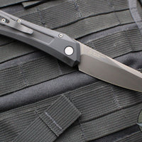 Protech Oligarch Out The Side (OTS) Auto Knife - Black Handle - Smokey Grey DLC Magnacut Blade DS121