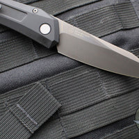 Protech Oligarch Out The Side (OTS) Auto Knife - Black Handle - Smokey Grey DLC Magnacut Blade DS121