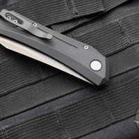 Protech Oligarch Out The Side (OTS) Auto Knife - Black Handle - Smokey Grey DLC Magnacut Blade DS121