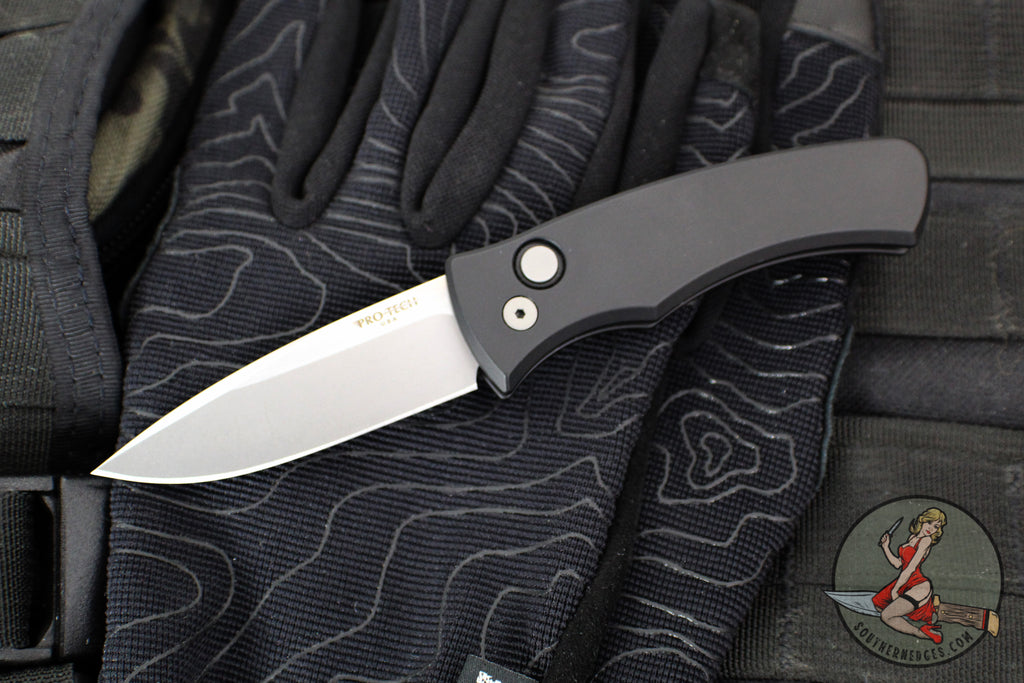 Protech Duke 2 Out The Side (OTS) Auto Knife - Black Handle- Stonewash Magnacut Blade DUKE2101