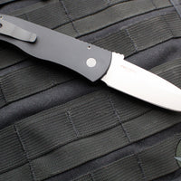 Protech Emerson CQC7 Out The Side Auto (OTS) Knife- Spearpoint Edge - Black Handle- Stonewash Blade- Deep Carry Clip E7A01-20CV