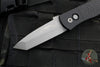 Protech Emerson CQC7 Out The Side Auto (OTS) Knife- Tanto Edge Chisel Ground- Black Jigged Textured Handle- Blasted Blade- Deep Carry Clip E7T05