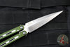 Protech FlyFather 2 Balisong- Dual Tone Green Channel Handles- Satin Finished Blade FF2101-Green