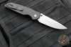 Protech TR-3 Integrity- Manual Button Lock Knife- Smooth Black Handle- Stonewash S35VN Steel Blade  INT101