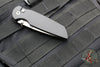 Protech TR-3 Integrity- Manual Button Lock Knife- Smooth Black Handle- Stonewash S35VN Steel Blade  INT101