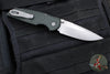 Protech TR-3 Integrity- Manual Button Lock Knife- Relic Pattern Green Handle- Stonewash S35VN Steel Blade  INT105-GREEN