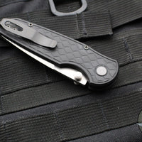 Protech TR-3 Integrity- Manual Button Lock Knife- Reptile Pattern Black Handle- Stonewash S35VN Steel Blade  INT105-Reptile