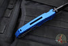 Protech TR-3 Integrity- Manual Button Lock Knife- Relic Pattern Blue Handle- Black DLC S35VN Steel Blade  INT106-BLUE