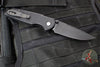 Protech TR-3 Integrity- Manual Button Lock Knife- Black Relic Pattern Handle- Black DLC S35VN Steel Blade  INT106