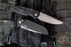 Protech TR-3 Integrity- Manual Button Lock Knife- Black Relic Pattern Handle- Stonewash Magnacut Steel Blade  INT1105