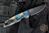 Protech TR-3 Integrity- Manual Button Lock Knife- Shipwreck Finished Relic Pattern Handle- Black DLC Magnacut Steel Blade- Black Lip Pearl Inlaid Button INT1106-SHIPWRECK