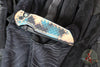 Protech TR-3 Integrity- Manual Button Lock Knife- Shipwreck Finished Relic Pattern Handle- Black DLC Magnacut Steel Blade- Black Lip Pearl Inlaid Button INT1106-SHIPWRECK