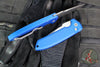 Protech Les George Rockeye Out The Side (OTS) Auto- Blue Handle- Stonewash Magnacut Blade LG3101-BLUE