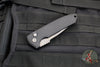 Protech Les George Rockeye Out The Side (OTS) Auto- Solid Black Handle- Smokey Gray DLC Finished D2 Steel Blade LG321-D2