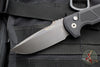 Protech Les George Rockeye Out The Side (OTS) Auto- Textured Black Handle- Smokey Gray DLC Finished D2 Steel Blade LG325-D2