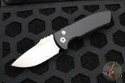 Protech Les George SBR Short Bladed Rockeye Out The Side (OTS) Smooth Black with Stonewash Blade LG401 SBR
