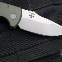 Protech Les George SBR Short Bladed Rockeye Out The Side (OTS) Auto- Green Handle- Stonewash Blade LG405-GREEN