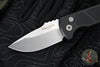 Protech Les George SBR Short Bladed Rockeye Out The Side (OTS)- Black Handle- Stonewash/ Satin S35-VN Blade LG405