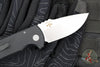 Protech Les George SBR Short Bladed Rockeye Out The Side (OTS)- Black Handle- Stonewash/ Satin S35-VN Blade LG405