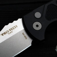 Protech Les George SBR Short Bladed Rockeye Out The Side (OTS) Black with Stonewash Blade LG405 SBR