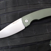 Protech Magic 2 "Whiskers" OTS Auto Knife- Green Smooth Body- Stonewash Blade M2601-GREEN