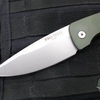 Protech Magic 2 "Whiskers" OTS Auto Knife- Green Smooth Body- Stonewash Blade M2601-GREEN