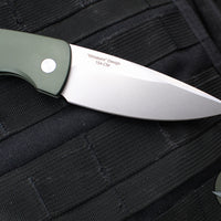 Protech Magic 2 "Whiskers" OTS Auto Knife- Green Smooth Body- Stonewash Blade M2601-GREEN