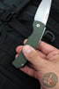 Protech Magic 2 "Whiskers" OTS Auto Knife- Green Smooth Body- Stonewash Blade M2601-GREEN