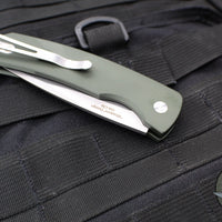 Protech Magic 2 "Whiskers" OTS Auto Knife- Green Smooth Body- Stonewash Blade M2601-GREEN