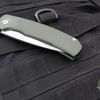 Protech Magic 2 "Whiskers" OTS Auto Knife- Green Smooth Body- Stonewash Blade M2601-GREEN