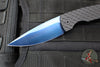 Protech Magic 2 "Whiskers" OTS Auto Knife-  Black Feather Textured Body- Sapphire Blue PVD Blade M2603-F SB