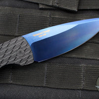 Protech Magic 2 "Whiskers" OTS Auto Knife-  Black Feather Textured Body- Sapphire Blue PVD Blade M2603-F SB