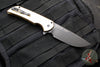 Protech Mordax Flipper-  Stonewashed Aluminum Bronze Handle- Black DLC Magnacut Blade- Black Lip Pearl Button Serial Number 17 Of 150