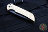 Protech Mordax Flipper-  Stonewashed Aluminum Bronze Handle- Black DLC Magnacut Blade- Black Lip Pearl Button Serial Number 17 Of 150