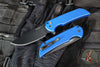 Protech Mordax Flipper- Smooth Blue Finished Handle- Black DLC Magnacut Blade- Black Lip Pearl Button MX103-LTD BLUE