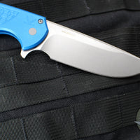 Protech Mordax Flipper- Blue Gridlock Textured Handle- Stonewash Magnacut Blade MX105-BLUE GRIDLOCK