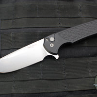 Protech Mordax Flipper- Black Gridlock Textured Handle- Stonewash Magnacut Blade MX105-GRIDLOCK