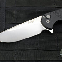 Protech Mordax Flipper- Black Gridlock Textured Handle- Stonewash Magnacut Blade MX105-GRIDLOCK