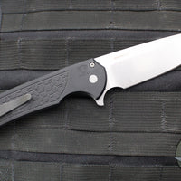 Protech Mordax Flipper- Black Gridlock Textured Handle- Stonewash Magnacut Blade MX105-GRIDLOCK