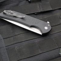 Protech Mordax Flipper- Black Gridlock Textured Handle- Stonewash Magnacut Blade MX105-GRIDLOCK