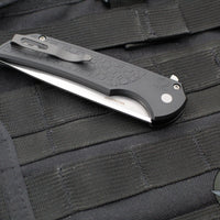Protech Mordax Flipper- Black Gridlock Textured Handle- Stonewash Magnacut Blade MX105-GRIDLOCK