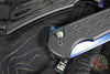 Protech Mordax Flipper- Nexus Textured Black Handle- Sapphire Blue PVD Magnacut Blade MX106-SB NEXUS