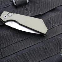 Protech Pro Strider PT Plus- Solid Green Body- Stonewash Magnacut Steel Blade PT201-GREEN