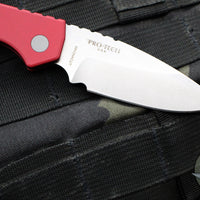 Protech Pro Strider PT + Solid Red Body- Stonewash Magnacut Steel Blade PT201-RED