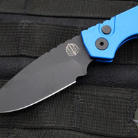 Protech Pro Strider PT + Blue Body- Black DLC Magnacut Steel Blade PT203-Blue