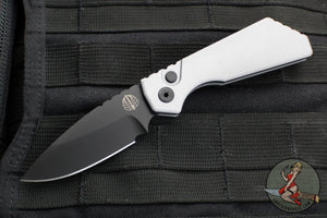 Protech Pro Strider PT Plus- Smooth Grey Body- Black DLC Magnacut Steel Blade PT203-GREY