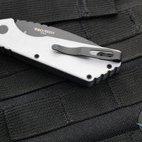 Protech Pro Strider PT Plus- Smooth Grey Body- Black DLC Magnacut Steel Blade PT203-GREY