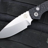 Protech Pro Strider PT Plus- Gridlock Textured Black Body- Stonewash Magnacut Steel Blade PT205-GRIDLOCK