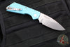 Protech Pro Strider PT Plus- Gridlock Textured Blue Body- Stonewash Magnacut Steel Blade- Pearl Inlaid Button PT205-GRIDLOCK LTD T. BLUE